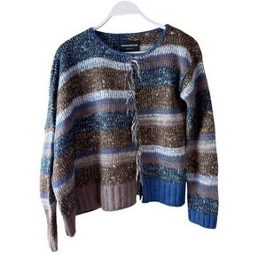 Zadig & Voltaire Jemma Deluxe Striped Knit Asymmetrical Sweater Sz S‎ Italy